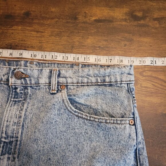 Vtg Levi's Jeans 550 Acid Wash Mens 40x32 Measures 38x32 USA 80's Relaxed - Picture 6 of 10